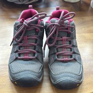 Keen Gray and Pink Hiking Shoes